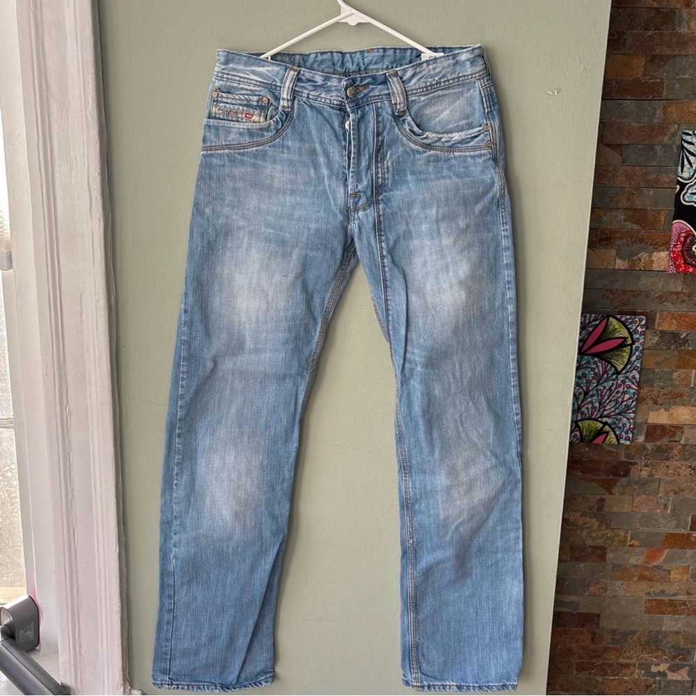 Diesel Men's Straight Jeans - Light Blue
